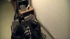 Rubberboy In Bondage For The Night