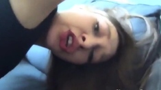 Russian slut tore an anal huge member, this even look hurt