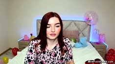 Solo redhead amateur babe NicolPot have fun on webcam