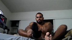 Black Alpha Male Shows Off His Feet