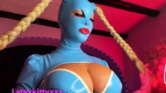 Blonde With Natural Big Boobs Loves Putting A Toy In Her