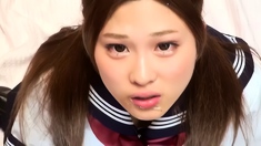 Great close up in japanese teen blowjob pov