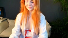 Curly Blonde Teen Records Solo Dildo Masturbation More at