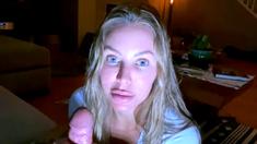 Glam blonde ass cumshot after hardcore anal
