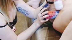 Lesbian amateur teens finger fucked from behind