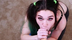 Sexy Teen Brunette Chick Handjobs POV