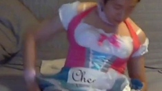 Asian Sissy's Ass Toyed and Mouth Fucked