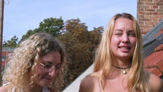 Cute blonde teen outdoor gleecute