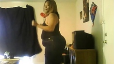 Curvy Ebony Cam Girl Plays with Fruit