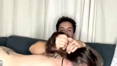 Small titted brunette amateur anal nailed at home
