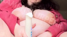 Big Boob Brunette Masturbates On Webcam