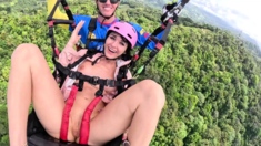 SQUIRTING while PARAGLIDING in Costa Rica