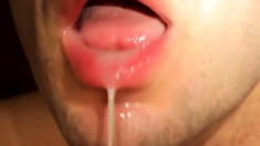 fruit fuck and self swallow - the best comes after cumming