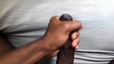 Big Black Cock Wank (me Solo Masturbating)