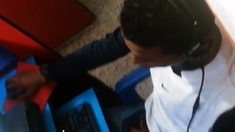 Str8 spy guy cum in his hand in cyber cafe