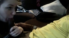 Blonde Blows Her Friend's Big Black Dick